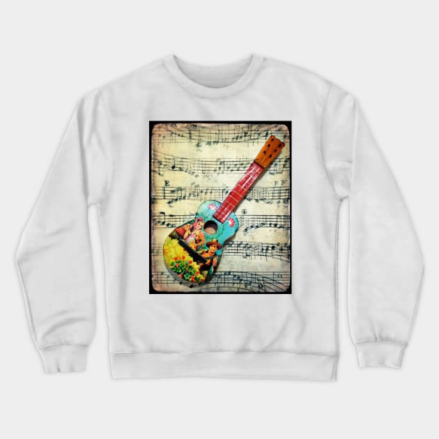 Toy Guitar Crewneck Sweatshirt by kathyarchbold